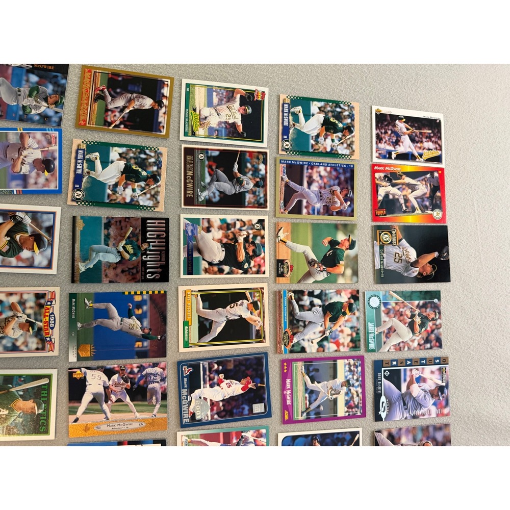 Mark McGwire Baseball Card Lot 80 A's Cardinals Inserts Topps Donruss Upper - Picture 4 of 13